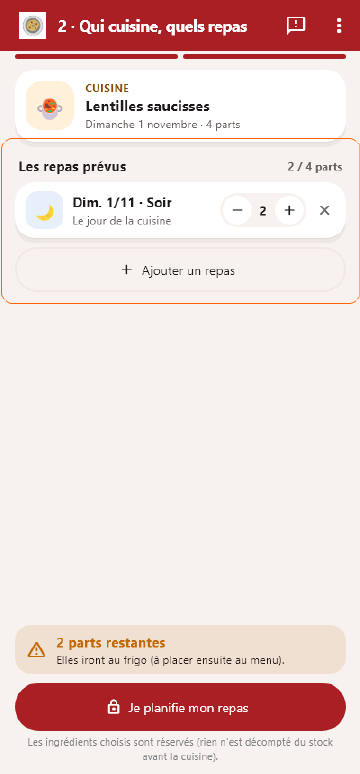 Cuisiner plus tard